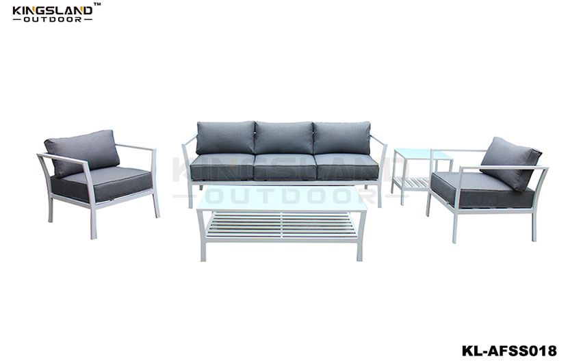 Aluminum frame lounge set for 5 person, 5pcs set